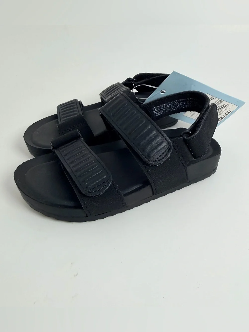 Cat & Jack Black Adjustable Strap Kids Sandals